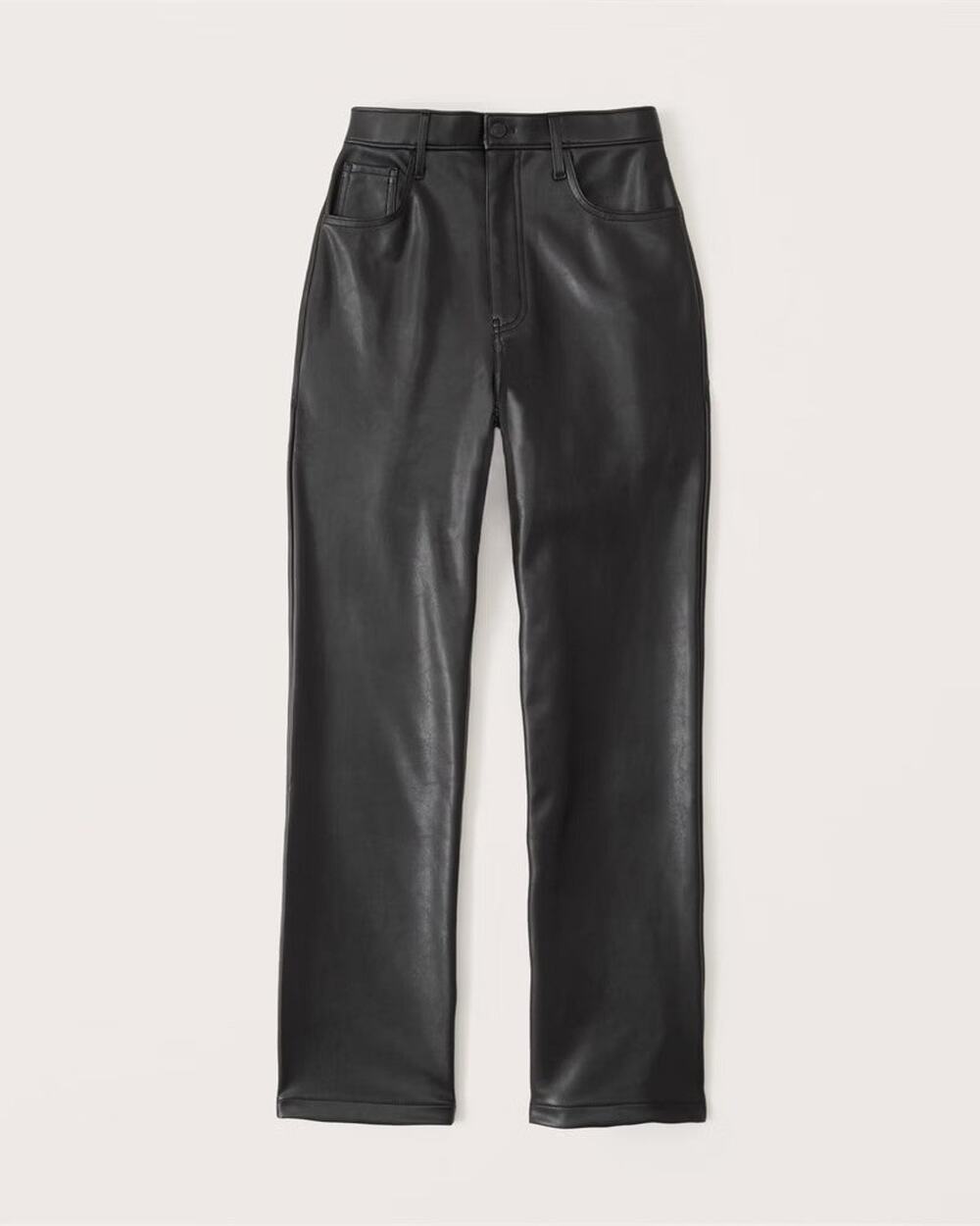 Abercrombie & Fitch Vegan Leather 90s Straight Pants - 27S